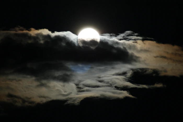 photo of full moon with clouds night sky atmosphere mood 2k 4k