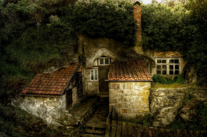 resin cave dwelling langenstein house rock landscape mountain 2k