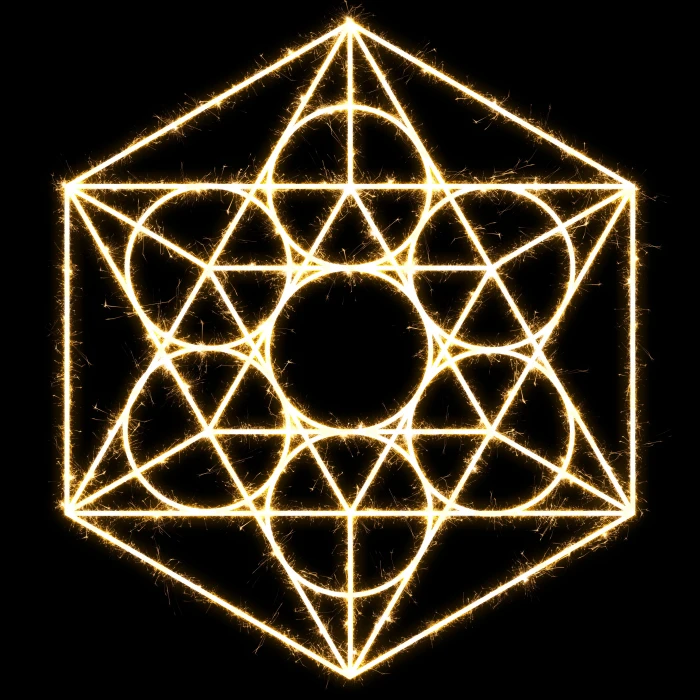 six edges symbol illustration sacred geometry energy spiritual 2k 4k