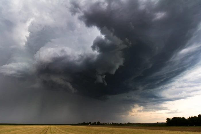 sky with dark and white clouds nature landscape forward super cell 2k 4k 5k