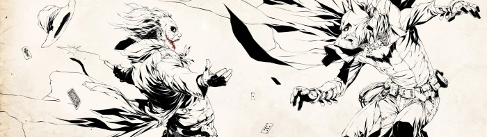 Batman Joker multiple display dual monitors widescreen dualmonitor dualscreen 2k 4k