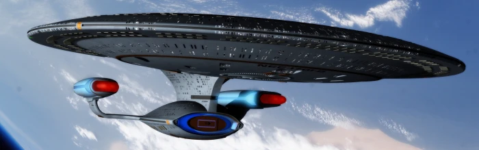 black spaceship Star Trek USS Enterprise multiple display widescreen dualmonitor dualscreen 2k 4k