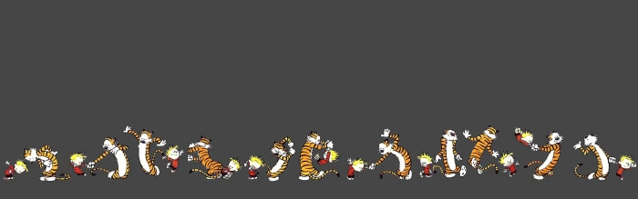 calvin and hobbes comics minimalism dual monitors multiple display dancing widescreen dualmonitor dualscreen 2k 4k