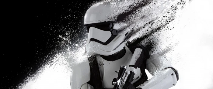 Dual Monitors monochrome Multiple Display Star Wars stormtrooper widescreen dualmonitor dualscreen 2k