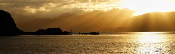 dual screen android water sky sunset silhouette cloud widescreen dualmonitor dualscreen 2k