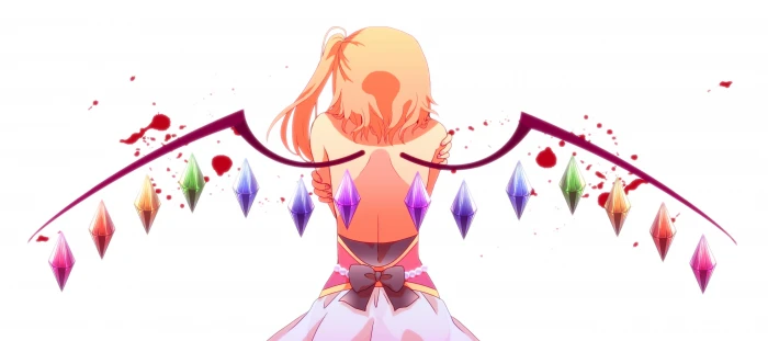 dual flandre multi scarlet touhou widescreen dualmonitor dualscreen 2k