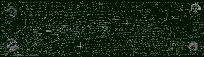 multiple display dual monitors blackboard knowledge writing mathematics physics science widescreen dualmonitor dualscreen 2k 4k