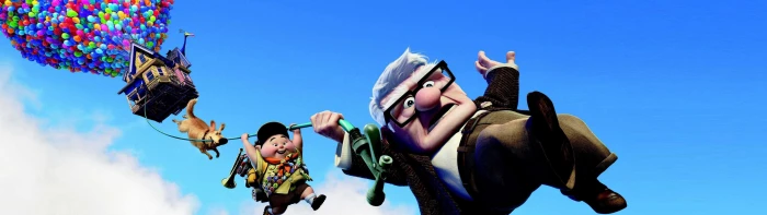 multiple display dual monitors Up movie cartoon Pixar Animation Studios widescreen dualmonitor dualscreen 2k 4k
