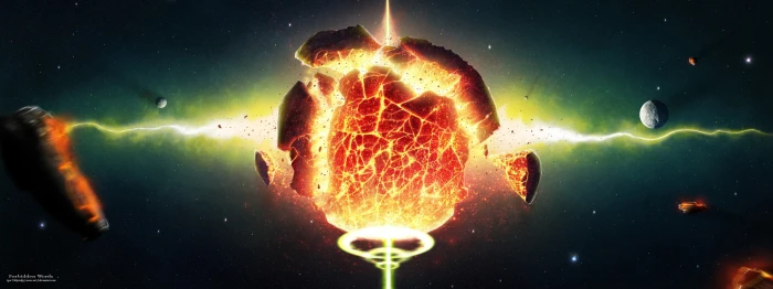 outer space stars explosions planets dual screen destruction dust destroyed Space Planets HD Art widescreen dualmonitor dualscreen 2k 4k