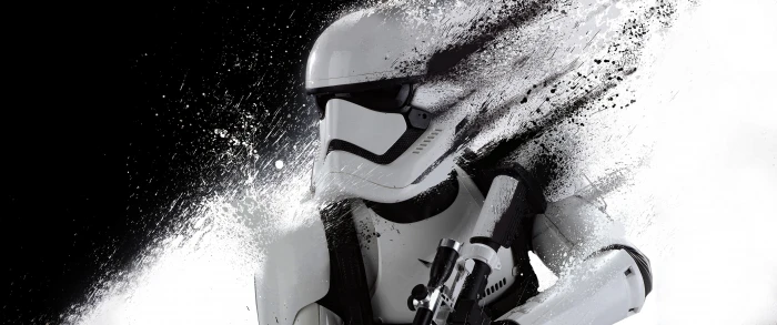 star wars multiple display dual monitors monochrome stormtrooper widescreen dualmonitor dualscreen 2k