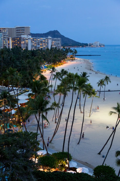 honolulu united states waik k beach hawaii ocean dusk 2k 4k
