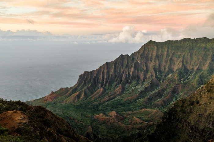 Kalalau Lookout Wide mountain scenery kauai ridge 2k 4k 5k