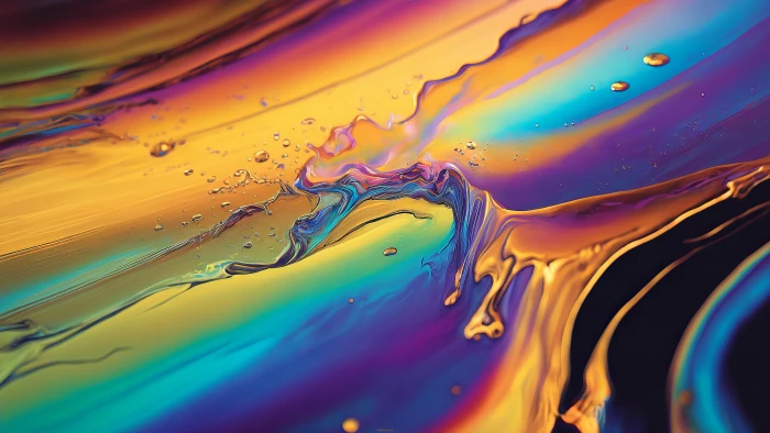 Metallic Oil colorful digital art ai 2k 4k
