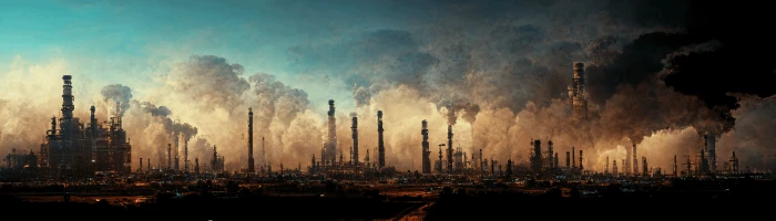 Coal punk city smoke dual screen multi monitor 2k