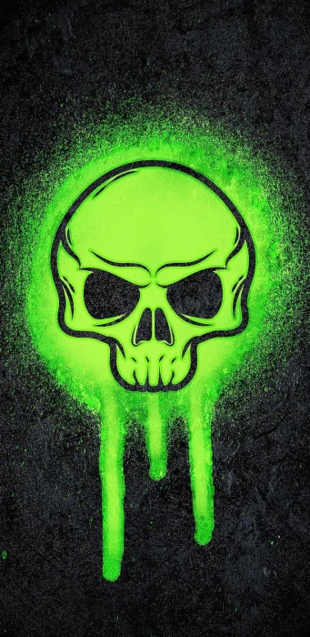 Green Skull mobile wallpaper hd