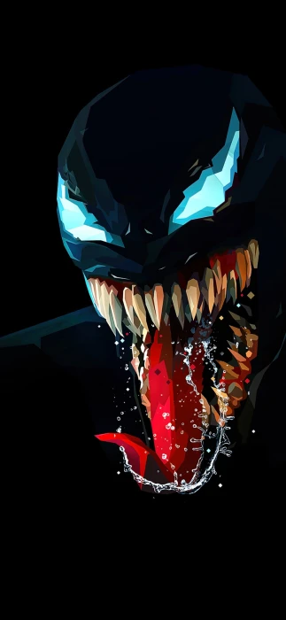 Venom low poly amoled minimalism wallpaper
