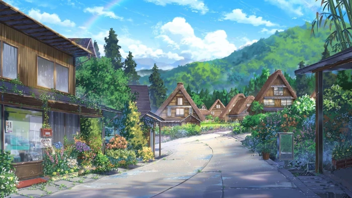 Painted Japanese countryside 2k