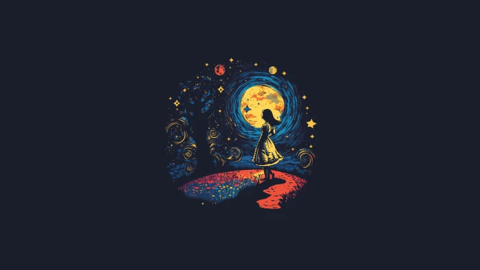 Alice In Wonderland Starry Night 2k 4k