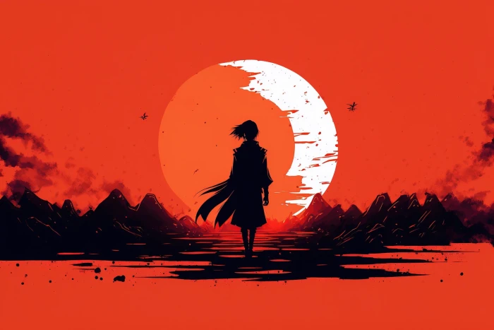 Anime Sunset Wallpaper 2k