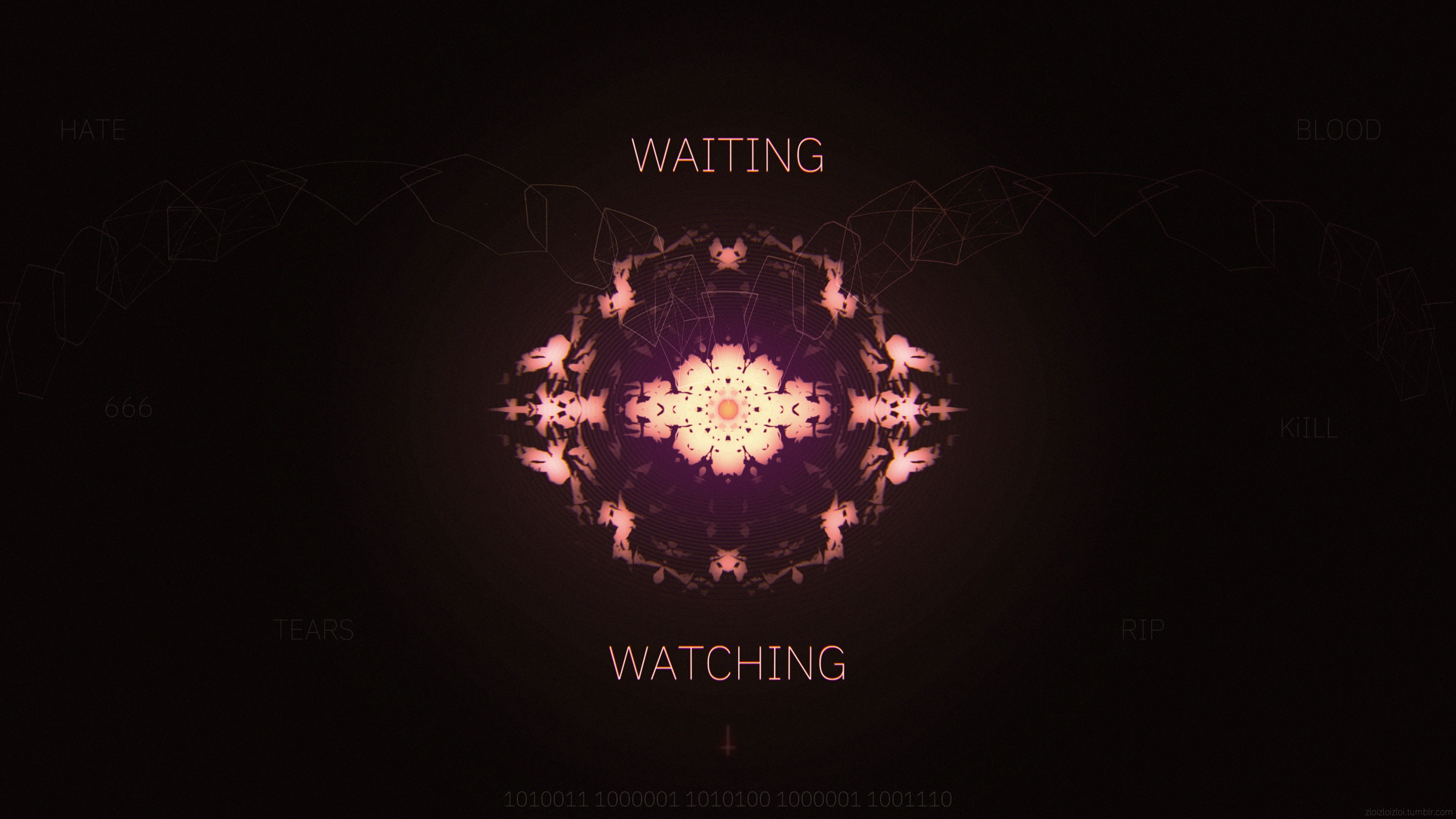 abstract geometry glitch art satanic cyber evil dark 2k