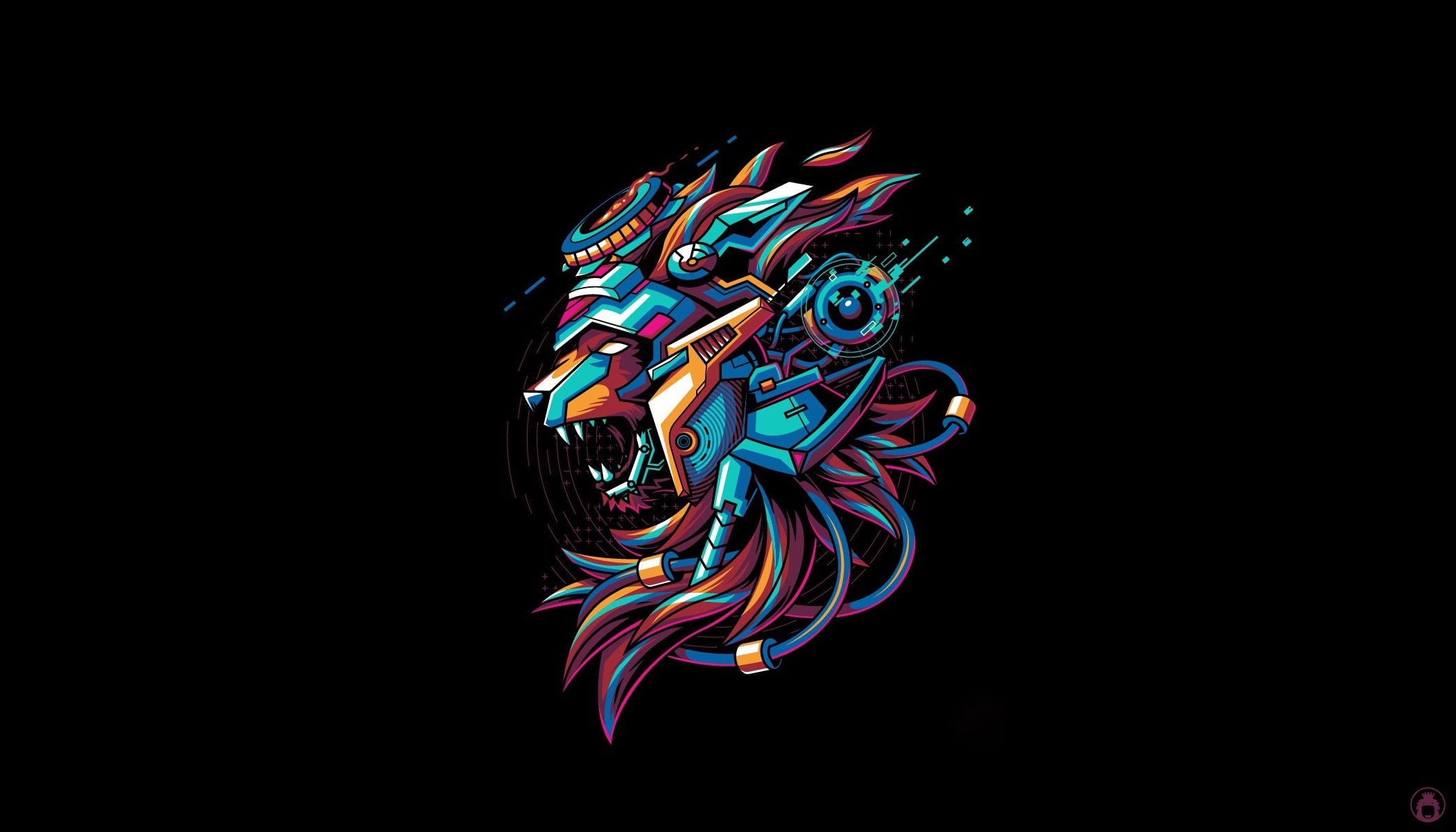 Art Machine Vector Background Illustration Minimalism 2k