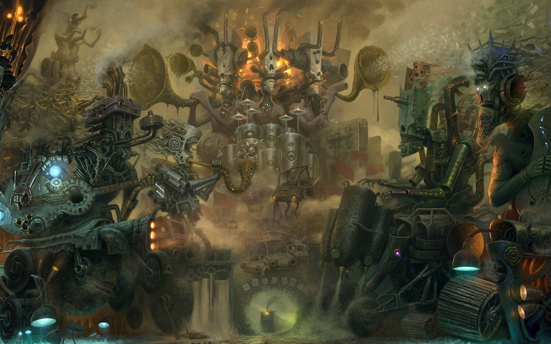 artistic cars cities creatures creepy cyber cyborg dark