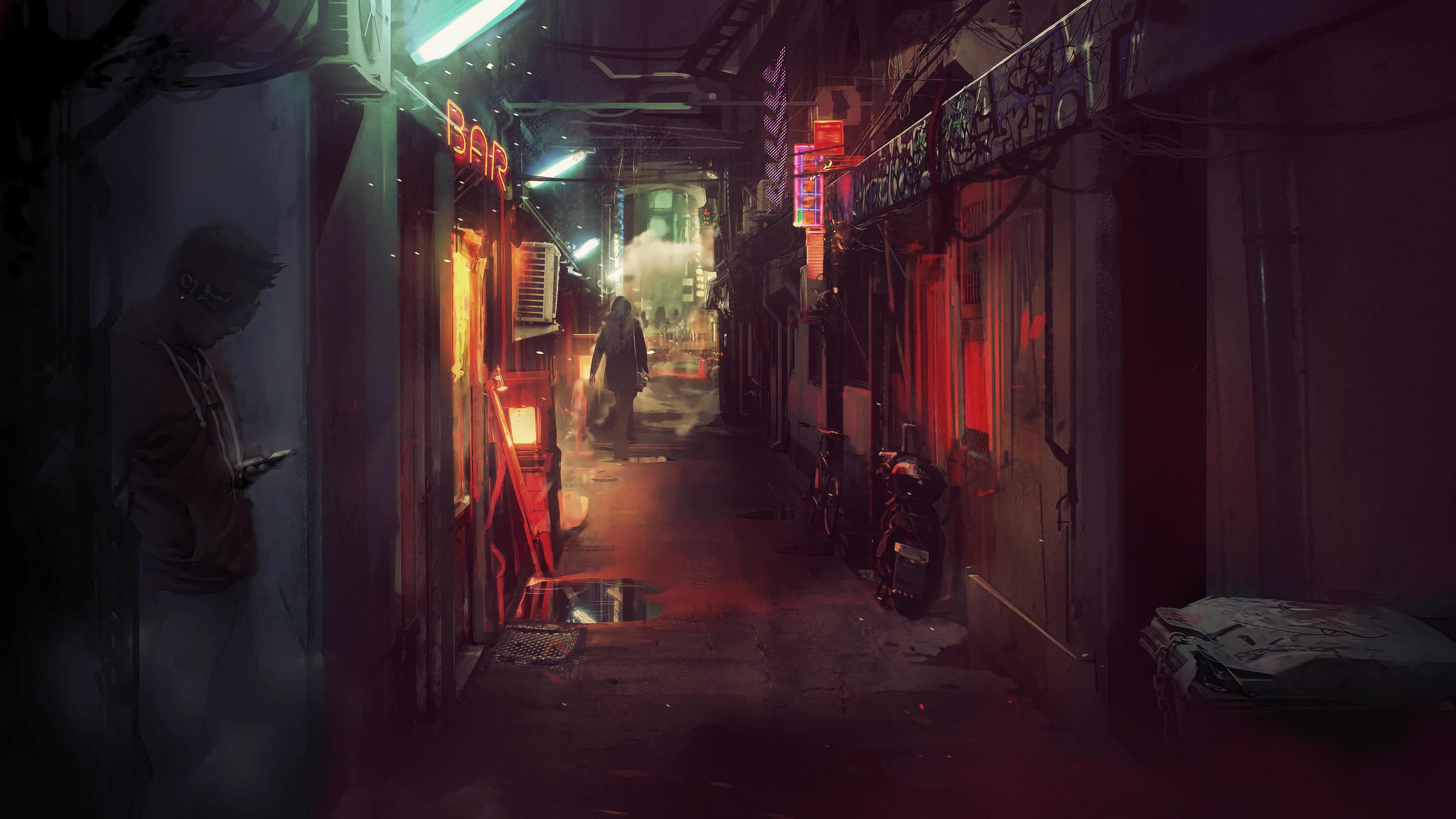 artwork futuristic city cyberpunk science fiction digital art 84 2k