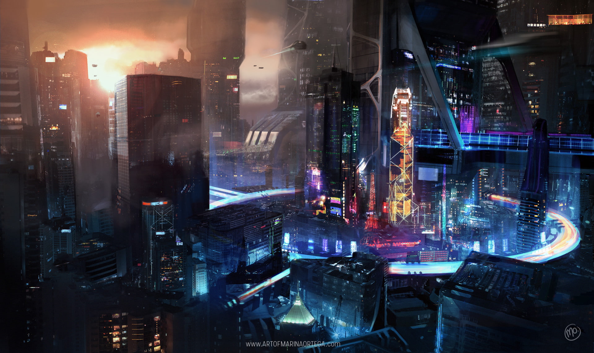 cyber cyberpunk science fiction fantasy art digital
