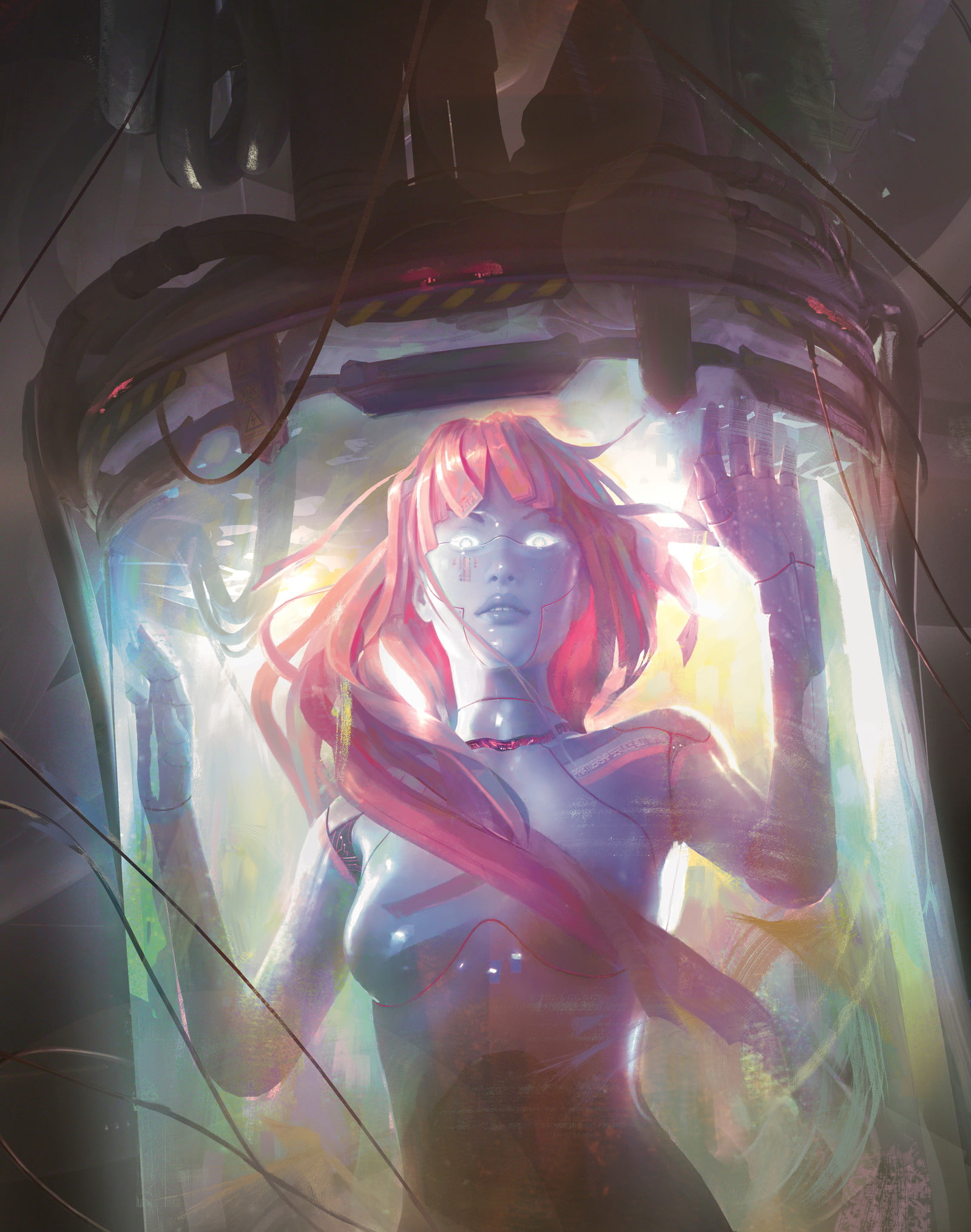 cyber digital art fantasy cyberpunk science fiction