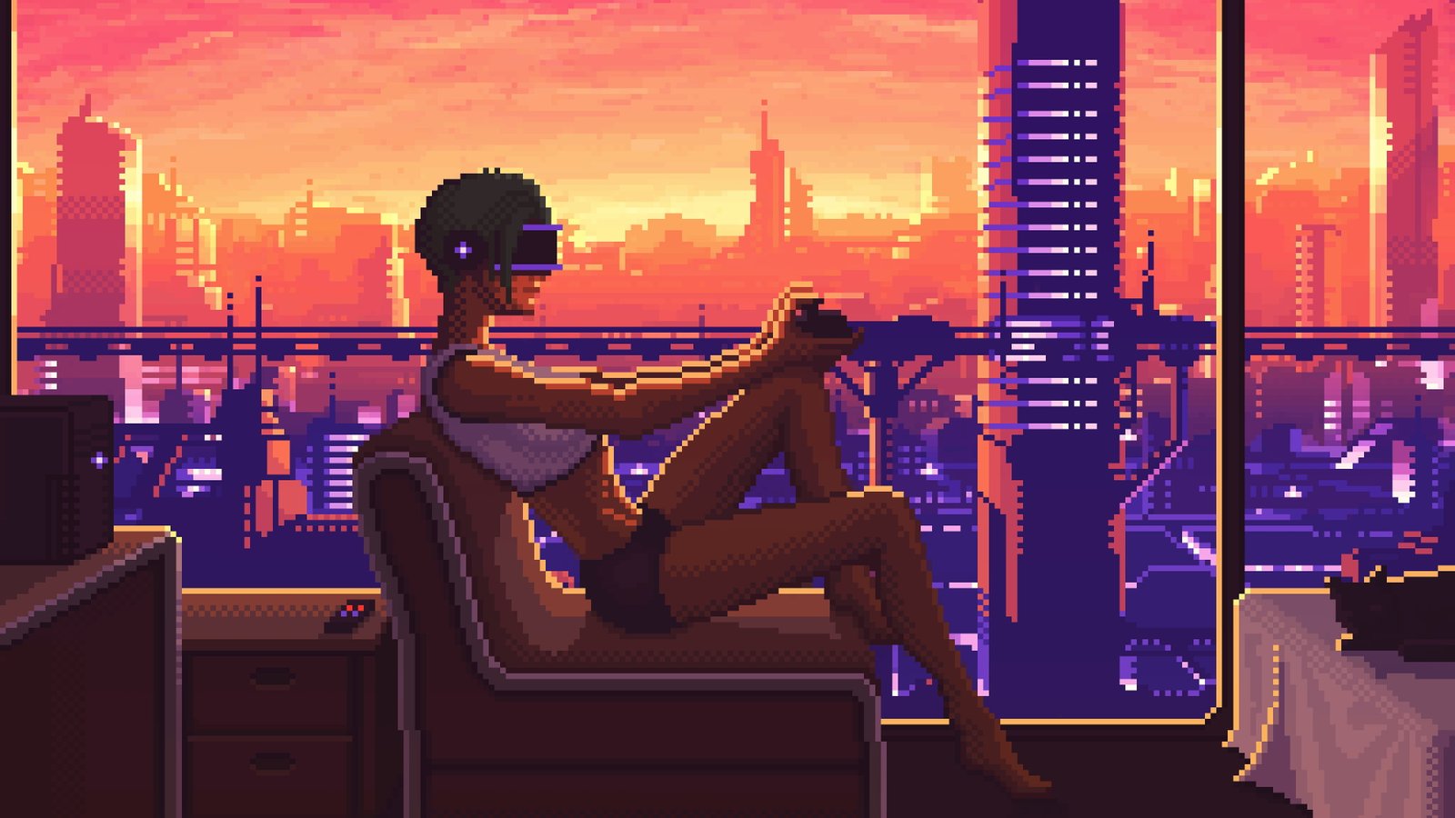 cyber science fiction digital art concept cyberpunk 2k
