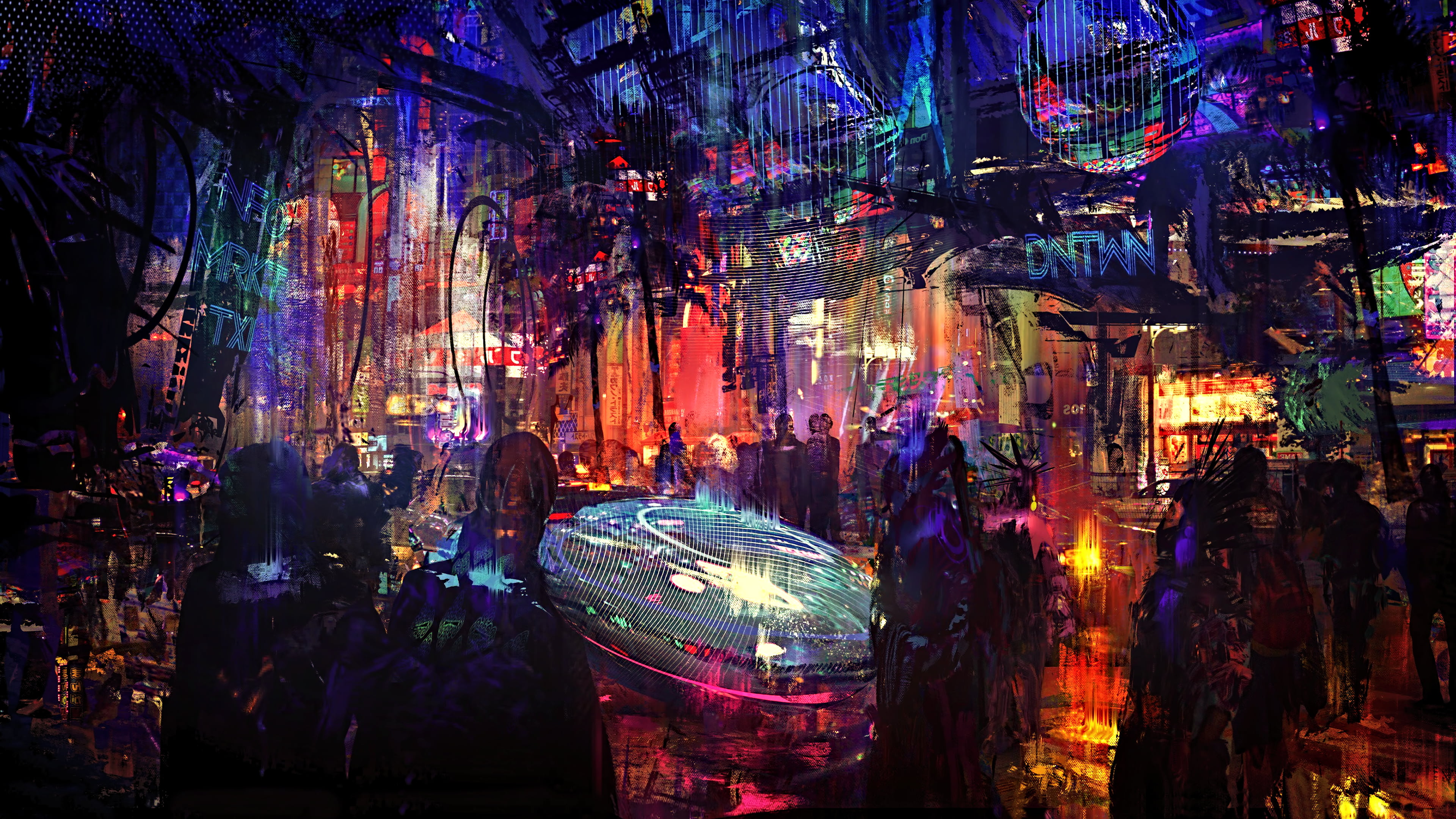 cyber science fiction digital art concept cyberpunk 2k