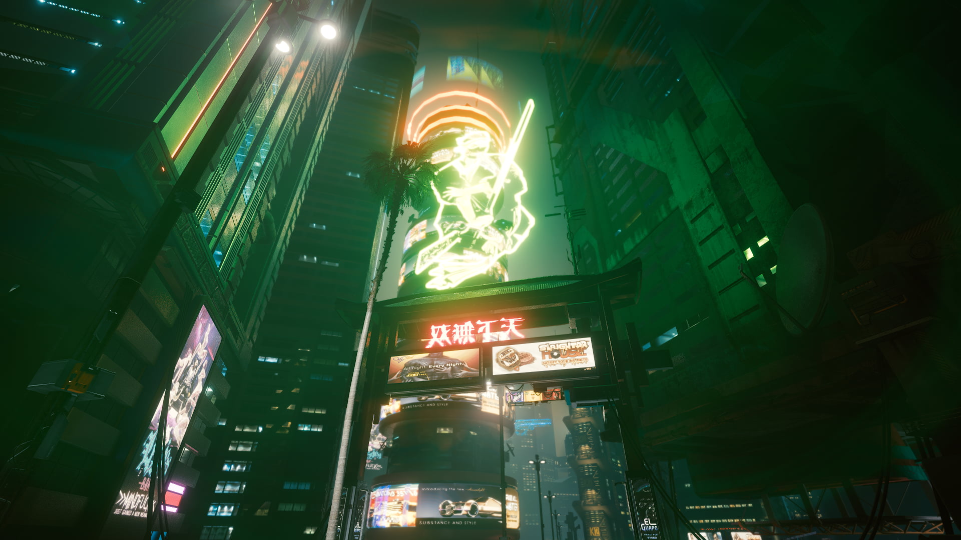 Cyberpunk night city futuristic