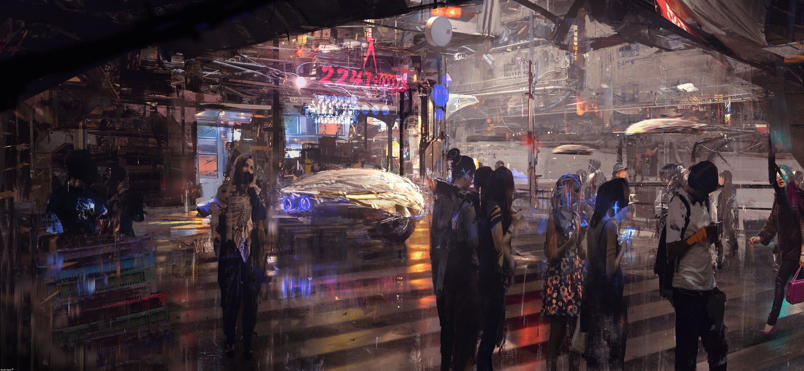 digital art cyberpunk science fiction fantasy