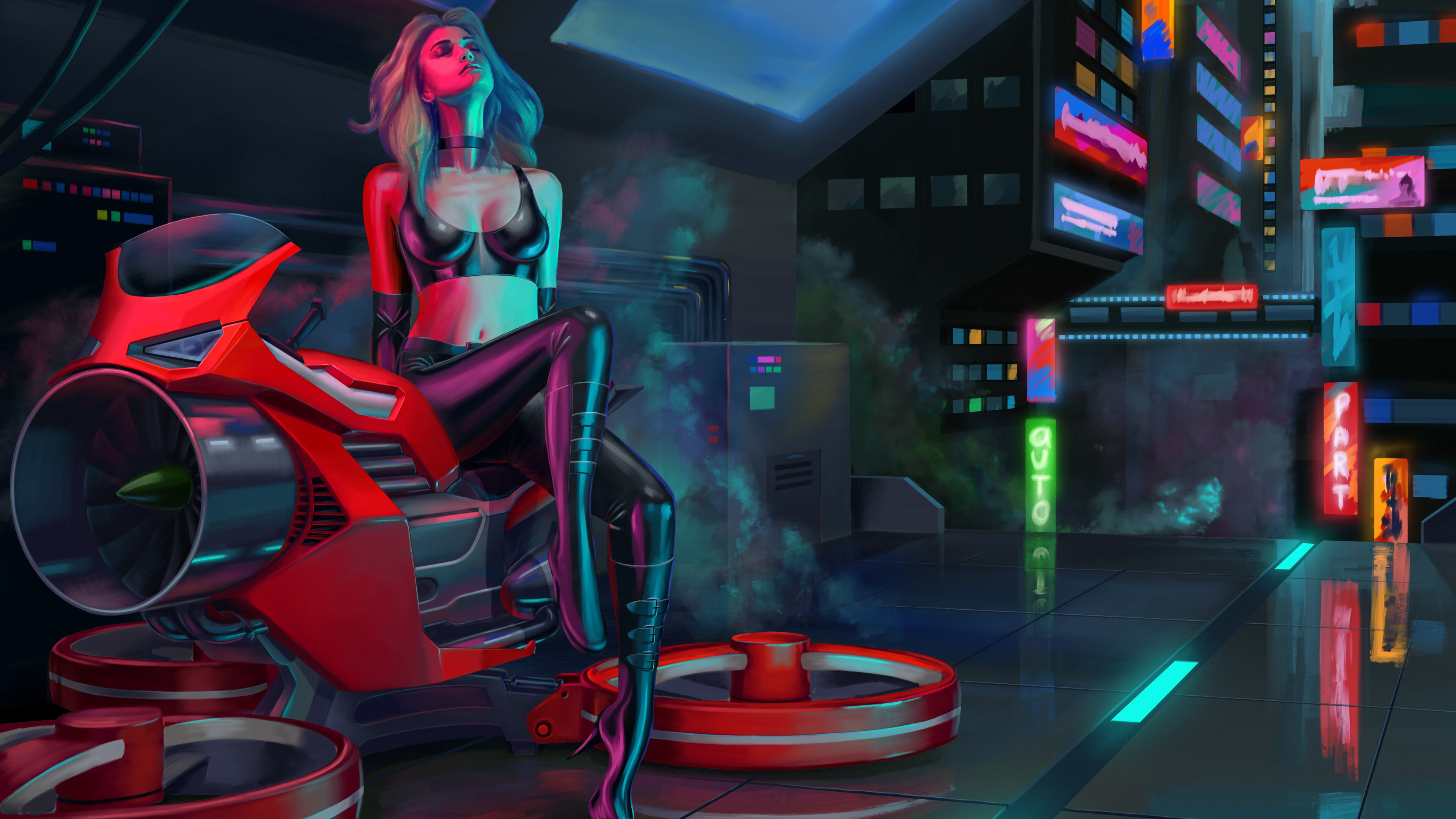 futuristic science fiction digital art concept artwork 2k