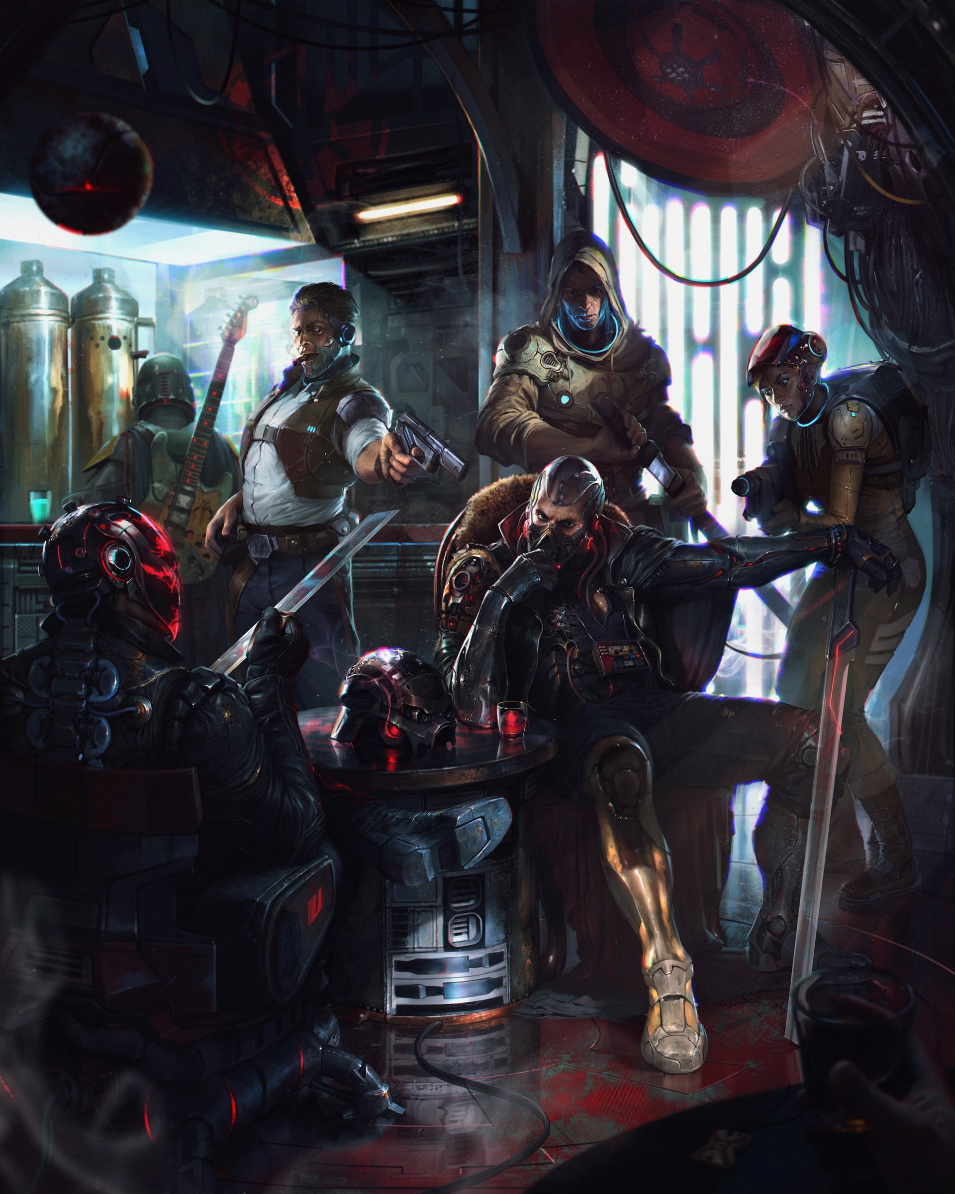 game wallpaper cyber cyberpunk science fiction digital art