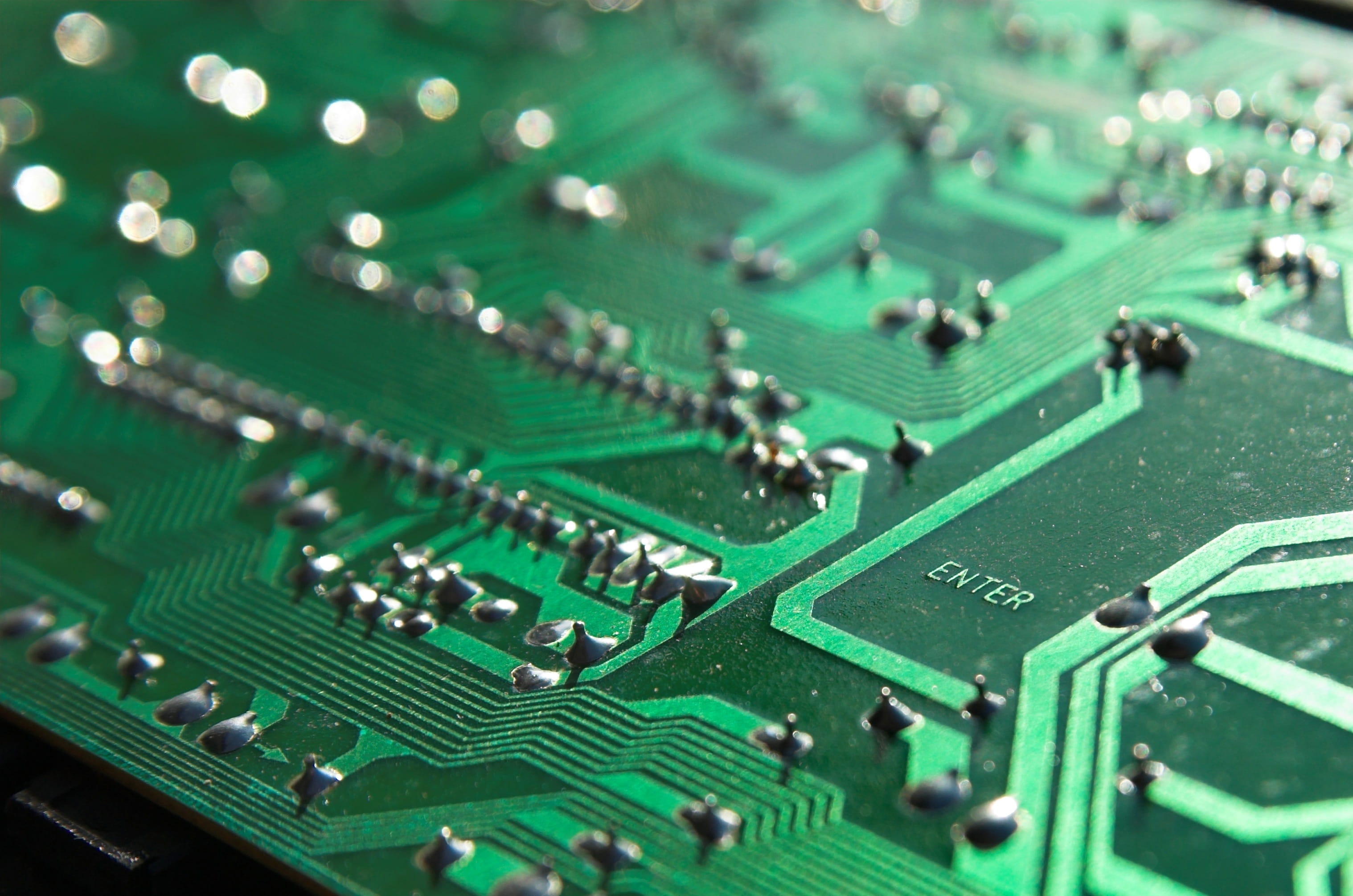 macro photography of green circuit board Cyber Security Network 2k