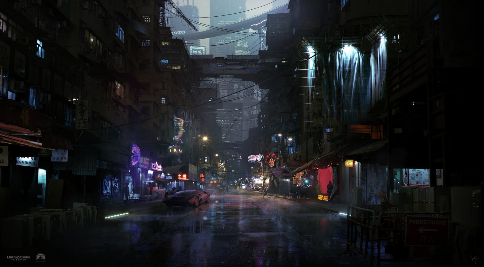 purple car illustration cyber cyberpunk science fiction fantasy art