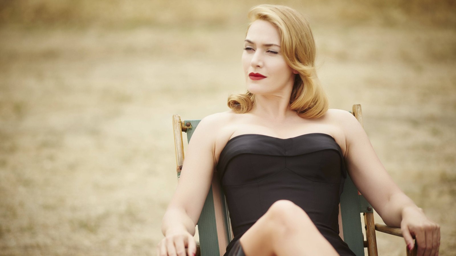 kate winslet black tube dress actress hollywood 2k