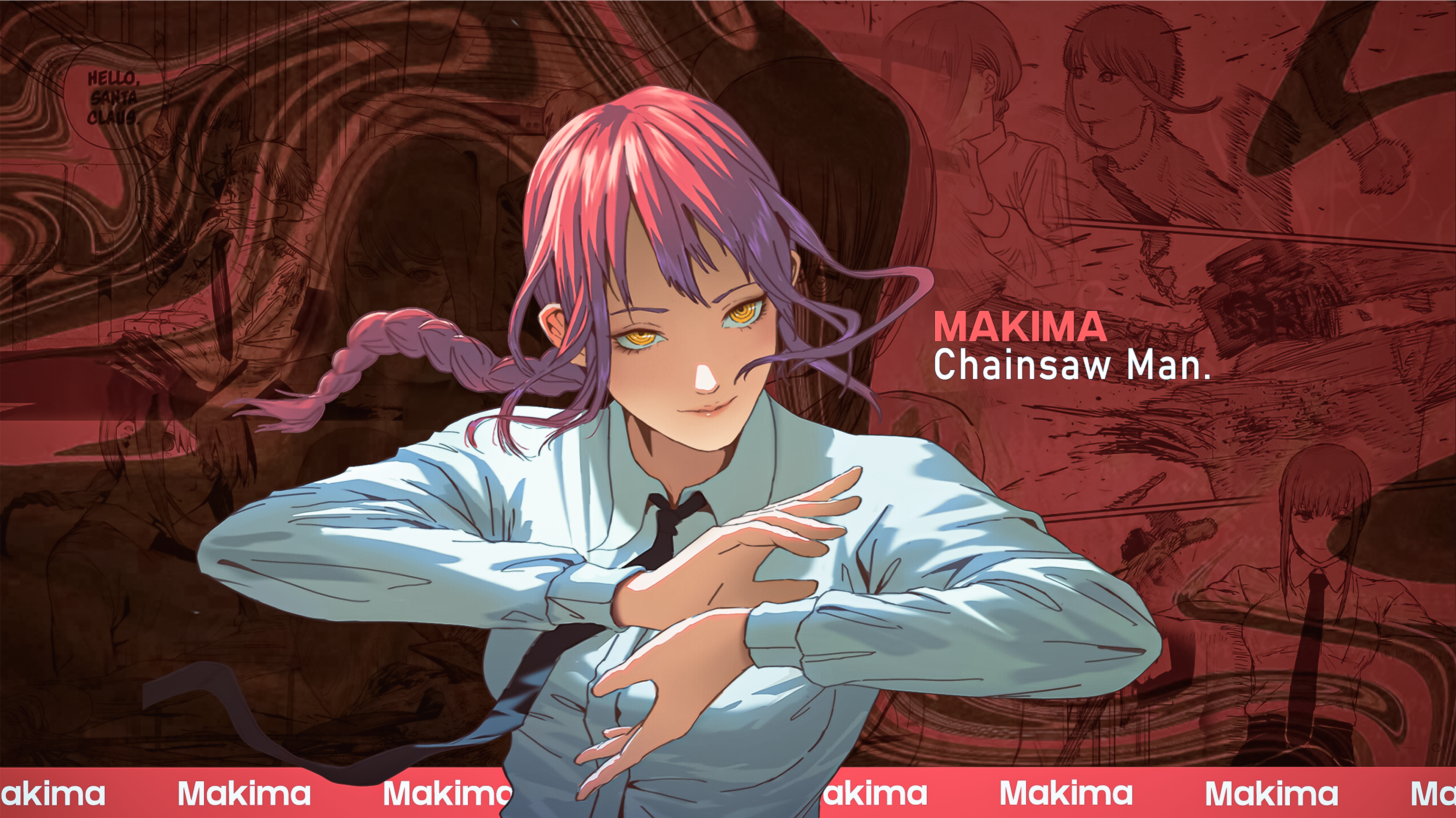 Makima Wallpaper Desktop Chainsaw Man 2k