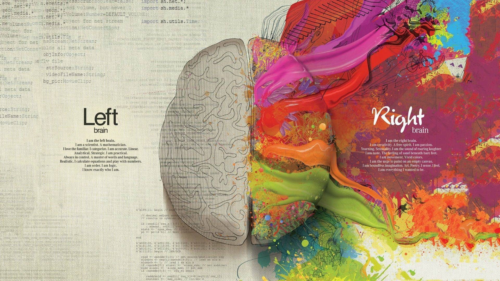 artwork creativity brain splitting typography text abstract