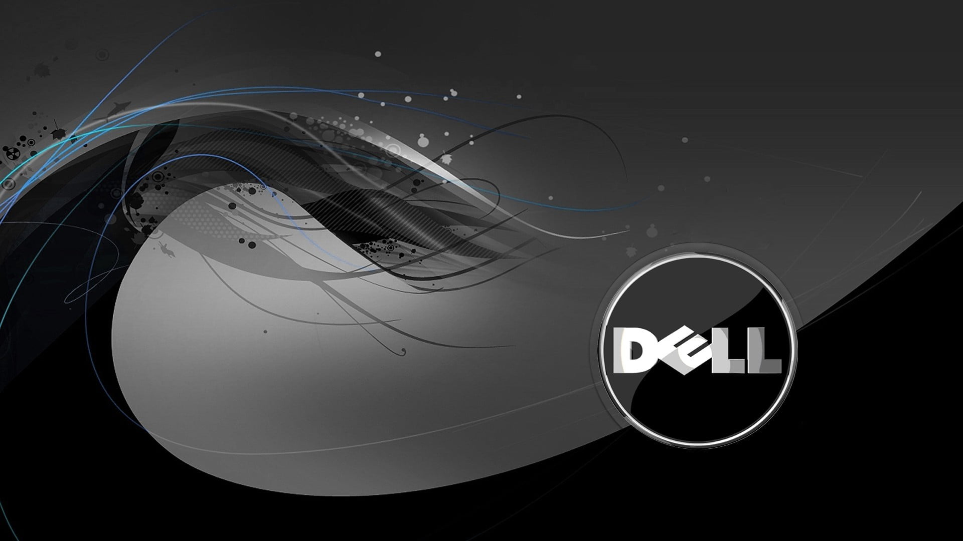 black and gray Dell abstract wallpaper computer hardware digital art