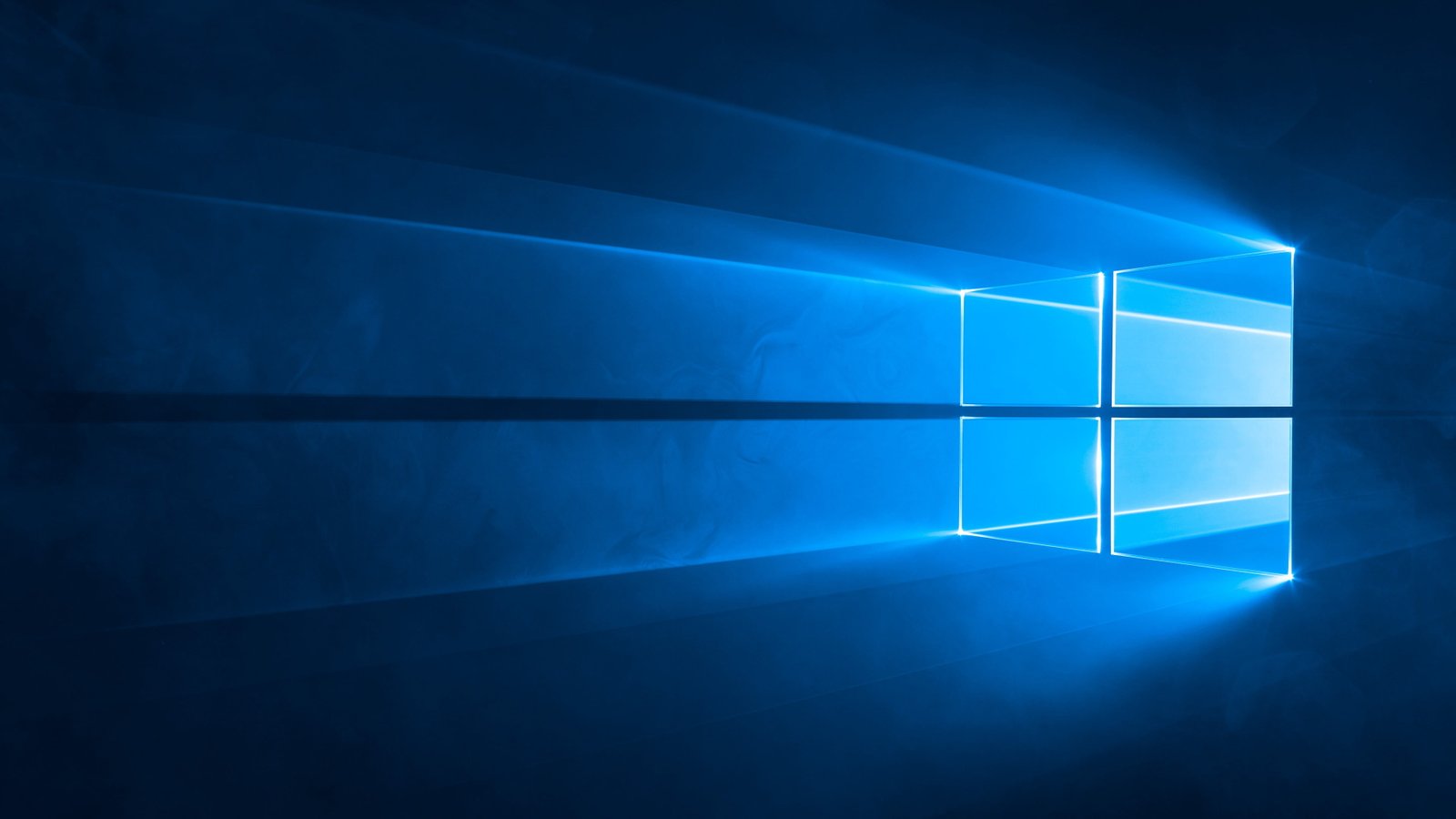 blue window with rays illustration Windows 10 Microsoft 2k