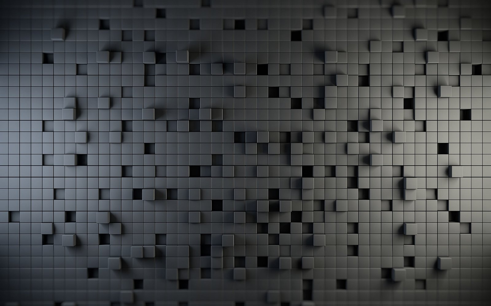 gray tile block lot cube digital art abstract geometry 2k