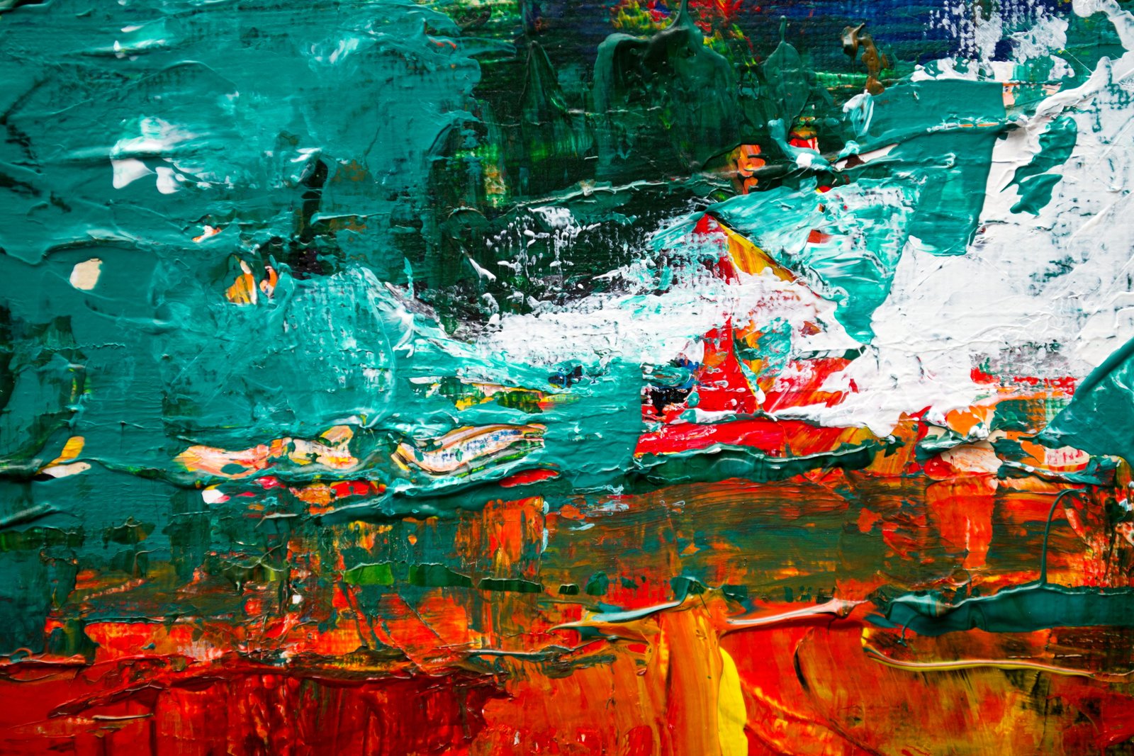 Green and Red Abstract Painting acrylic art artistic background 2k 4k