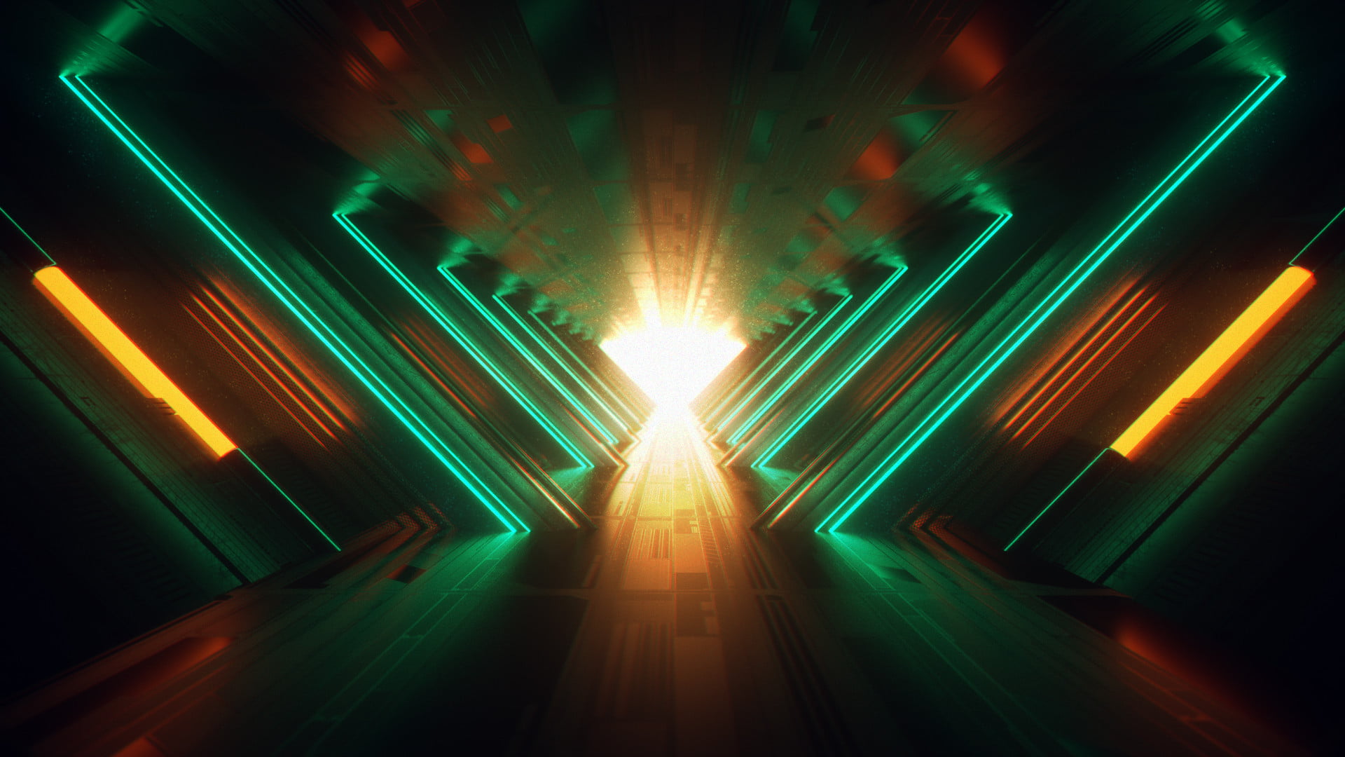 lighted pathway digital wallpaper abstract lines art