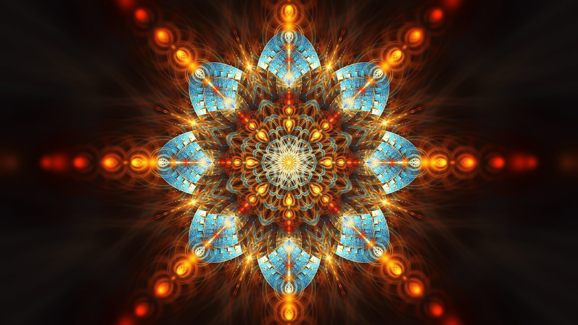 mandala illustration abstract fractal symmetry digital art