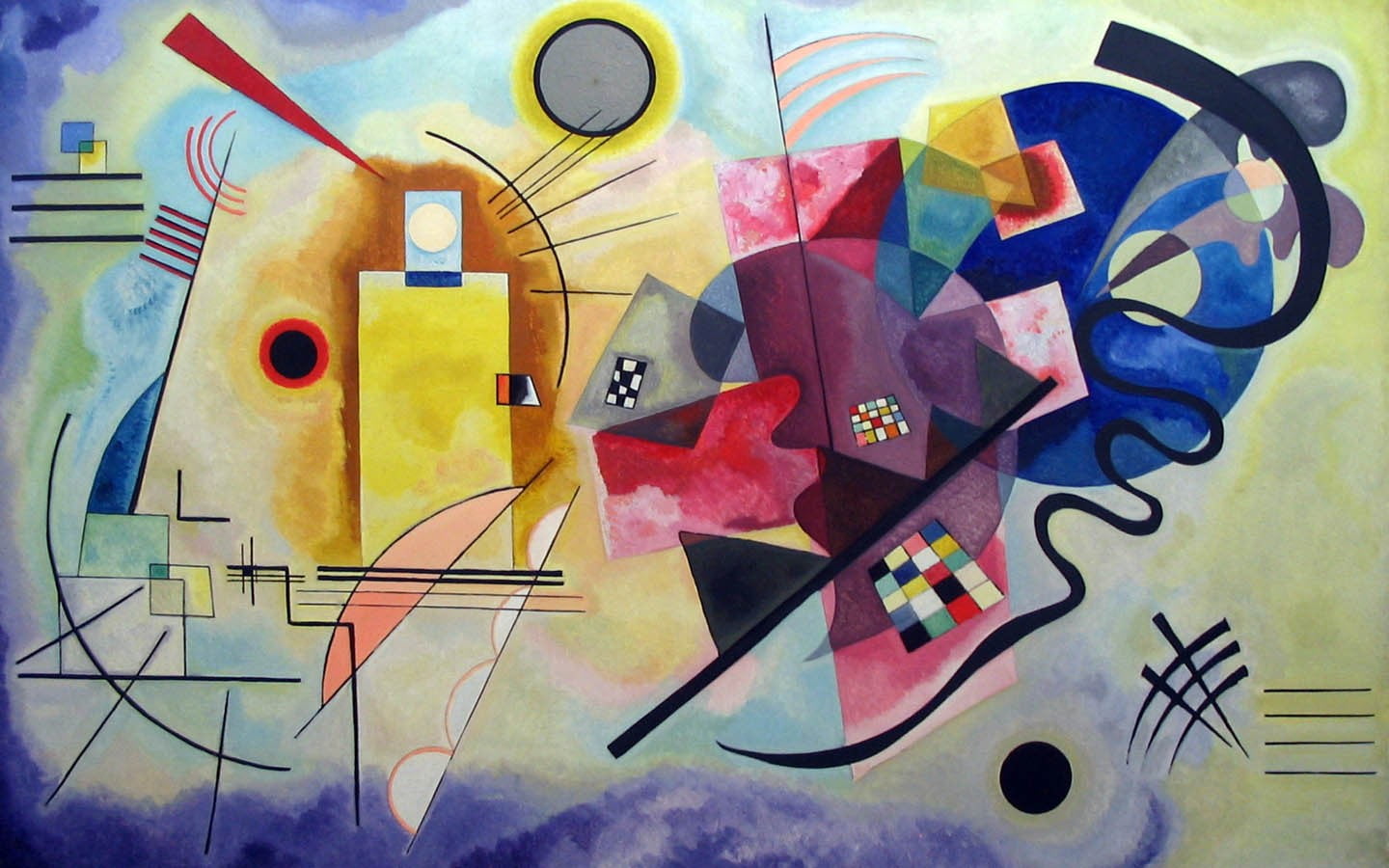 multicolored abstract painting Wassily Kandinsky classic art