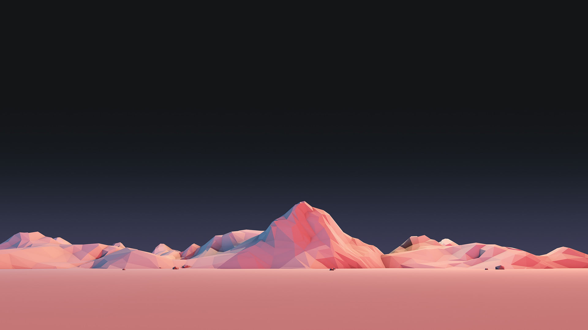 pink mountain terrain illustration mountains low poly minimalism