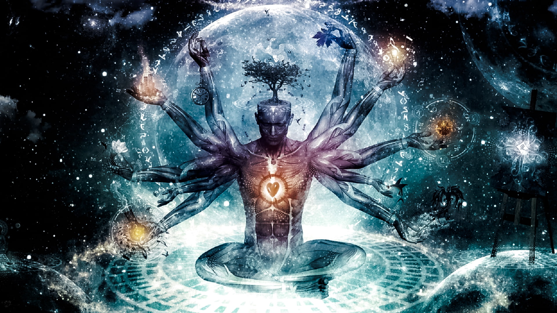 psychedelic gods abstract Cameron Gray trippy