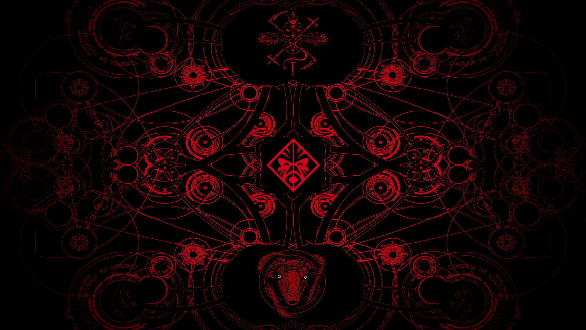 Satan Red and Black abstract HP Omen